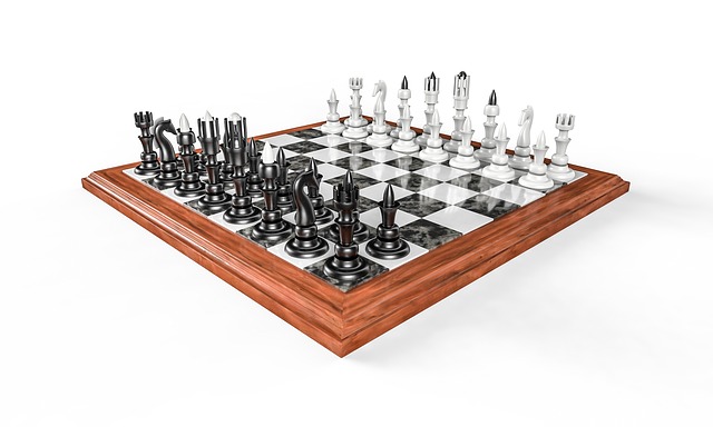 Ein Schachbrett mit Schachfiguren